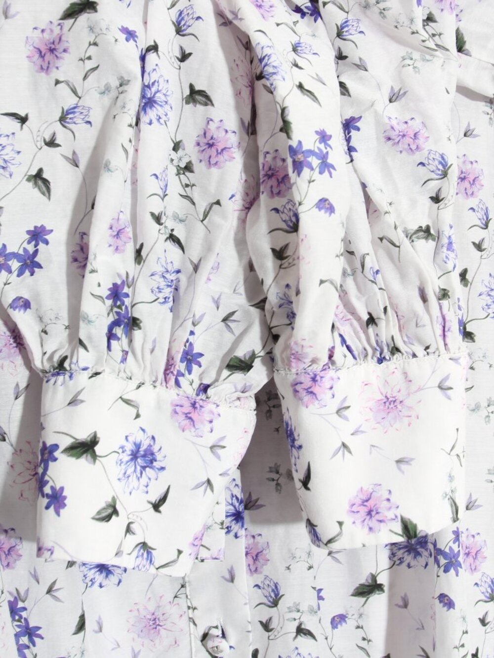 The Kooples Ditsy Floral Print Cotton Silk Mini Shirt Dress Button Long Sleeves - Picture 8 of 14